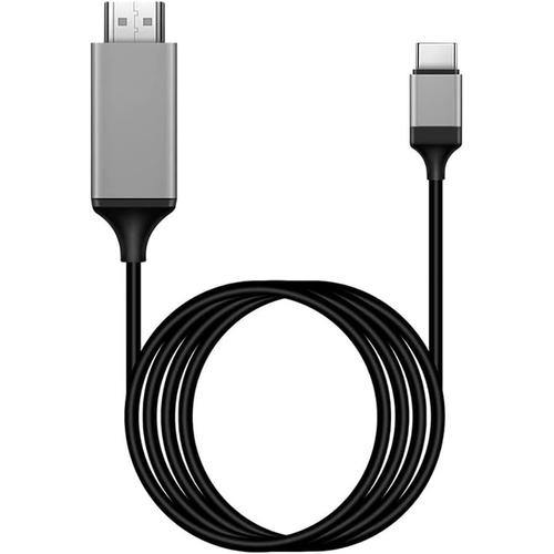 Adaptateur USB C vers HDMI,2M USB C HDMI Cable HDMI USB C Adaptateur USB HDMI Compatible Thunderbolt 4/3 a HDMI pour IPhone SE/6/7,Air/Mini/Pro,Huawei,Vivo,Samsung etc.