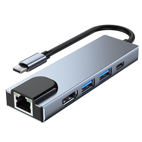 Adaptateur USB C vers HDMI Rj45 100M VGA OTG Thunderbolt 3 Dock avec PD TF SD Jack3.5mm pour Macbook Pro/Air M1