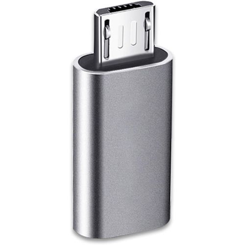 Adaptateur Usb C Vers Micro Usb, Adaptateur Micro Usb Mle Vers Usb C Femelle Compatible Avec Samsung Galaxy S7/S6/S5/S4/S3, Note 5/4/3, Android Phones, Tablettes Et Appareils Microusb (Gris)