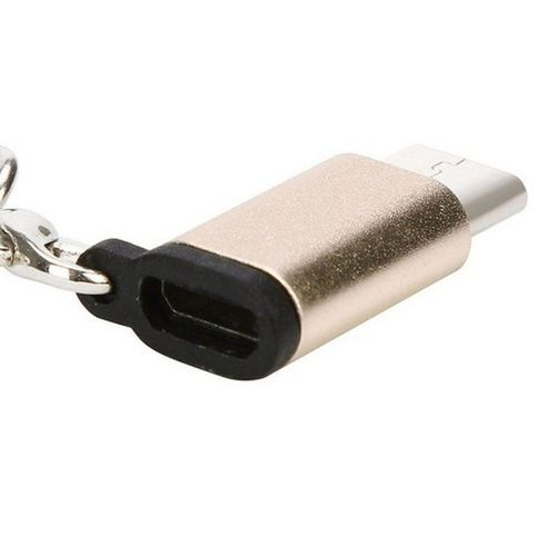Adaptateur USB-C vers Micro USB, porte-cl? Anti-perte, connecteur de conversion USB type-c vers Micro USB