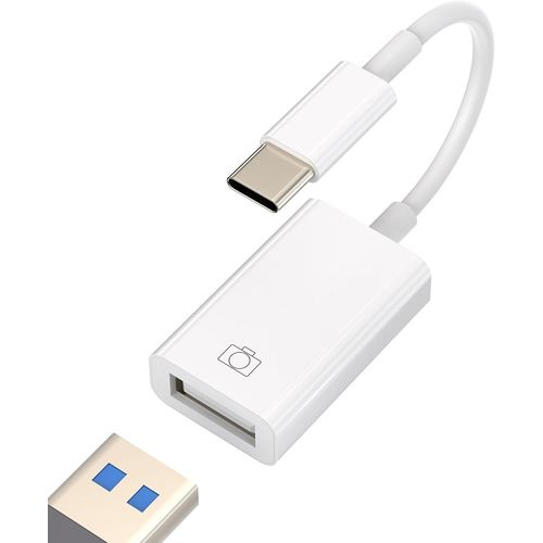 Adaptateur USB C vers USB A Prise Cable Connecteur Macbook Compatibles pour Samsung Galaxy Huawei Xiaomi Redmi Apple iPhone15 Pro Max Plus iPad10Air4/5Mini6 Cble Type-C OTG Convertisseur
