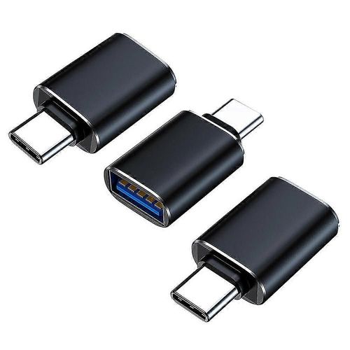 Adaptateur USB-C vers USB, convertisseur Thunderbolt OTG de type C, adaptateur USB-C mle vers USB-3.0 femelle (lot de 3) pour MacBook Pro, MacBook, iPad et Samsung Galaxy