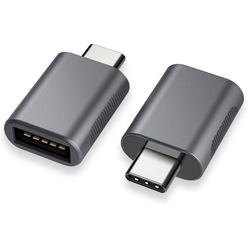 Adaptateur USB C vers USB (Paquet de 2), Adaptateur USB-C vers USB 3.0, Adaptateur USB Type-C vers USB, Adaptateur Thunderbolt 3 vers USB Femelle OTG pour MacBook Air 2020, iPad Pro 2020