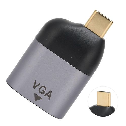 Adaptateur USB C vers VGA Convertisseur vido multi-crans pour MacBook Pro iOS Tablet Pro Chromebook Lenovo Dell XPS