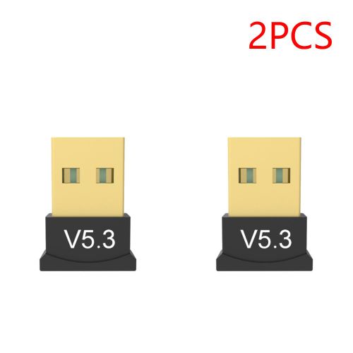 Adaptateur Usb Compatible Bluetooth 5.3,Prise En Charge De Windows 11/10/8.1 Bt,metteur Audio,Adaptateur Sans Fil Pour Ordinateur De Bureau,Ordinateur Portable - Type V5.3 2pcs