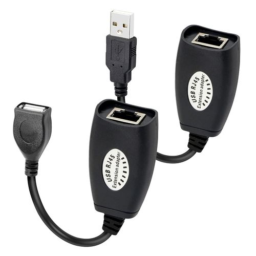 Adaptateur USB Ethernet,Adaptateur Ethernet USB 2.0 vers RJ45,sur cble Cat5/Cat5e/Cat6 pour clavier de souris d'imprimante-noir