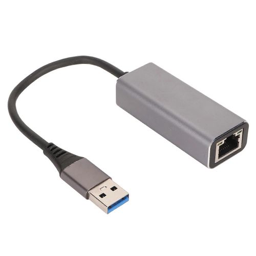 Adaptateur USB vers RJ45 1 Gbps Plug and Play Adaptateur USB vers Ethernet portable en alliage d'aluminium pour ordinateur portable tablette de bureau