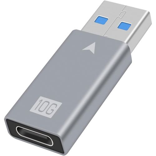 Adaptateur USB vers USB C, Adaptateur USB C Femelle vers USB 3.0 mle, 10 Go USB A vers USB Type-C3.1 Gen2, Adaptateur Prend en Charge la Charge Rapide PD et Le Transfert de donnes