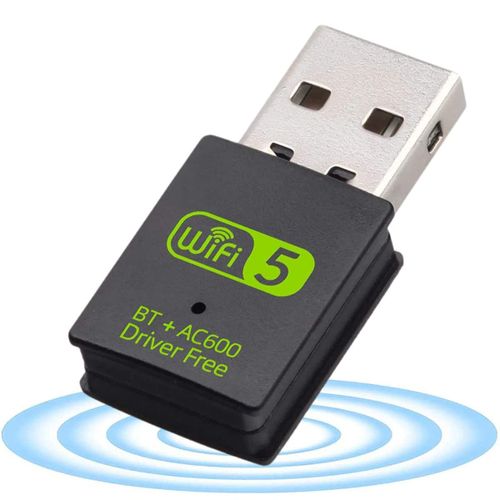 Adaptateur USB WiFi Bluetooth 600Mbps Mini Cl WiFi Dongle Double Bande 2.4/5.8 GHz sans Fil Adaptateur Rseau Carte WiFi pour Portable PC de Bureau Compatible avec Windows 7/8 / 8.1/10