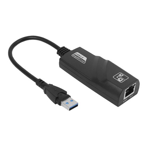 Adaptateur USB3.0 vers Ethernet RJ45 Gigabit LAN 10/100/1000Mbps avec lampe de travail pour PC portable Fentre
