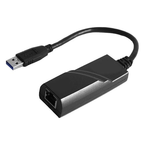 Adaptateur USB3.0 vers Gigabit Ethernet 10/100/1000Mbps Adaptateur USB vers RJ45 Plug and Play pour Windows pour Linux Noir