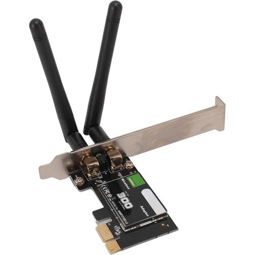Adaptateur WiFi PCIE, Carte WiFi PCIE 2,4 GHz 300 Mbps, Carte Rseau Informatique Haute Performance, Adaptateur sans Fil avec 2 Antennes, Prend en Charge 7 8 10 11, Linux.[V27]
