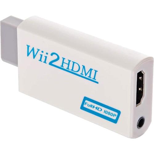 Adaptateur Wii vers HDMI Wii to HDMI Converter Adaptateur Convertisseur vido Full HD 1080P avec Audio Sortie Jack 3,5mm