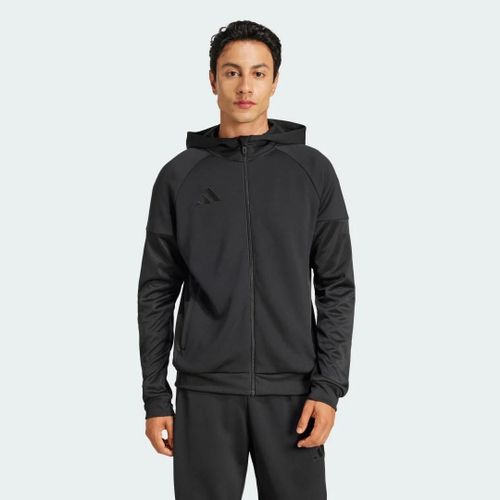 Veste  Capuche Entirement Zippe Tiro 25 Adidas - Black - M