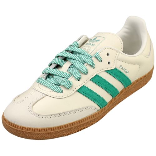 Adidas Samba Og Pour Femmes - Baskets De Luxe En Cuir, Blanc Crme Et Vert - 36 2/3