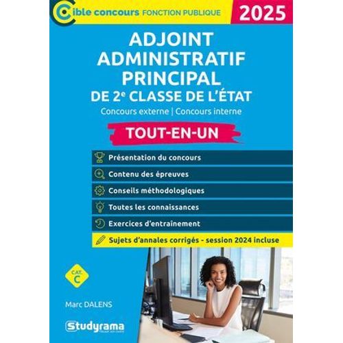 Adjoint Administratif Principal De 2e Classe De L'tat - Tout-En-Un - Catgorie C - Concours 2025  