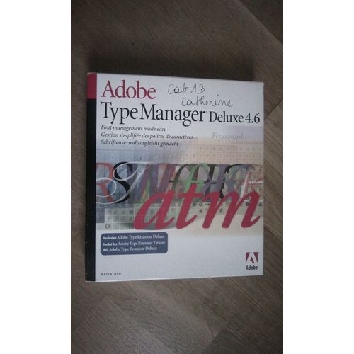 Adobe Type Manager Deluxe For Macintosh - (V. 4.6) - Version Bote - 1 Utilisateur - Cd - Mac)