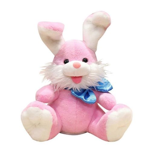 Adorable lapin en peluche lectrique de dessin anim, jouet en peluche doux, jouet  cache-cache-Rose