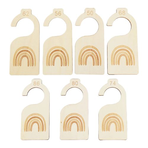 Adtosbaby-Organisateurs De Vtements En Bois Pour Bb,Cintre De Ppinire,Fournitures D'esprit res,Taille,ge,Synchronisation De Cisco,7 Pices Par Ensemble - Type A