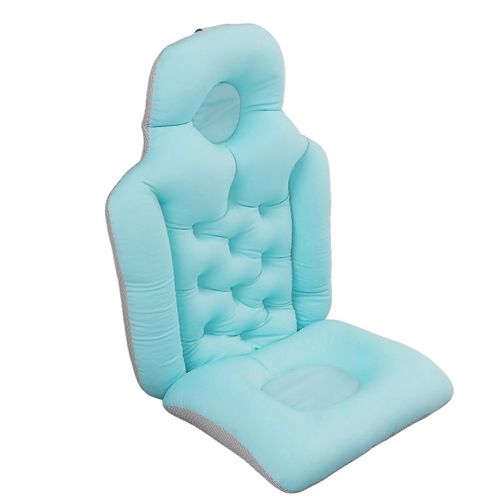 Adulte Complet Corps Bain Oreiller Tte Cou Support Schage Rapide Haute lasticit Suspendu Trou Suspendu Coussin De Baignoire Bleu