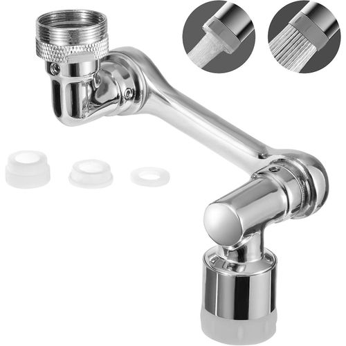 Arateur De Robinet De Cuisine Rotatif  1080, Extension Pivotante, Arateur De Robinet Avec Buse  2 Modes Pour Filetage 20/22/24 Mm Pour Lavabo