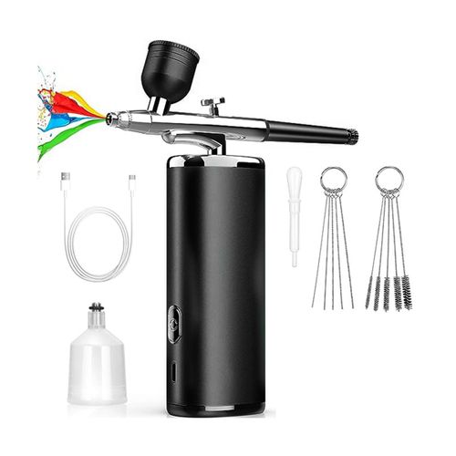Compresseur Aérographe Maquillage Kit Aérographe Portable Avec Compresseur - Pour Nail Art, Maquillage Et Modélisme Kit Maquillage