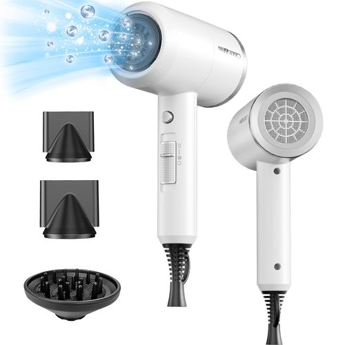 Aetheriszypher-Shrate Lightweight Ionic Hair Dryer With Diffuser - Powerful 1800w Blow Dryer For Fast Drying - Professional Low Noise Mini Hair Dryer For Travel, Gifts, Hair Styling