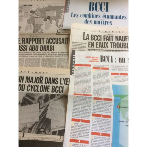 Affaire B.C.C.I. (Irangate-Narcodollars-Abu Dhabi  ) : Dossier Compos De 12 Articles Parus En 1991 (Le Monde-Libration-vnement Du Jeudi)