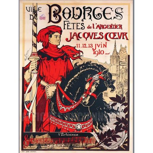 Affiche Bourges 1910