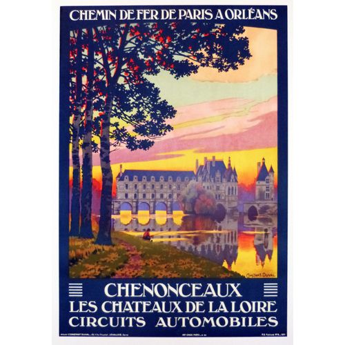 Affiche Chenonceaux Les Chteaux De La Loire