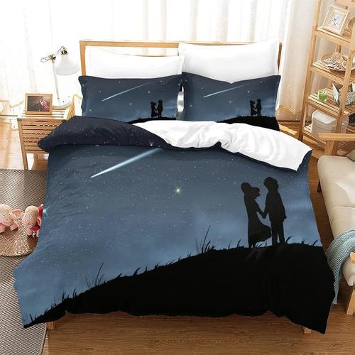 Affiche D'anime De 5 CentimTres Par Seconde Avec Fermeture Clair, FermE, Taie D'oreiller, Housse De Couette ImprimE En 3d, Housse De Couette En Microfibre