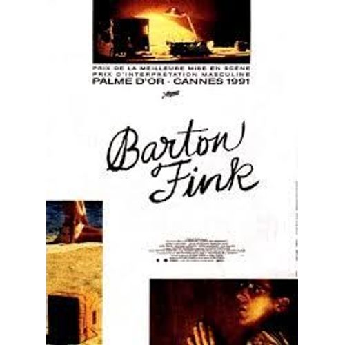 Affiche De Cinma Plie (120x160cm) Barton Fink De Jol Et Ethan Cohen Avec John Turturro, John Goodman Et Judy Davis.