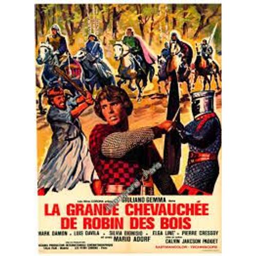Affiche De Cinma Plie (120x160cm) La Grande Chevauche De Robin Des Bois De Giulano Gemma Avec Mark Damon.