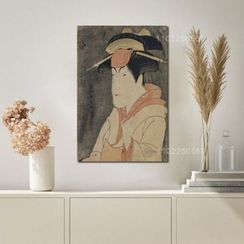 Affiche De DCoration En Toile Sharaku Toshusai,Mpression Murale Poster Pour Salon Chambre  Coucher DCor Sans Cadre(100*150cm)