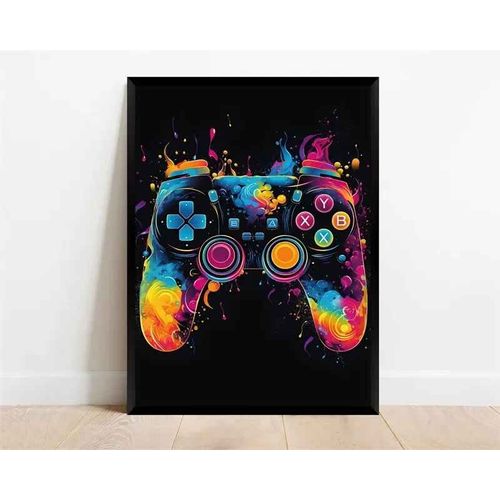 Affiche De Personnage De Jeu Vido Pop Non,Casque De Manette De Jeu,Football,Basket-Ball,Toile Imprime,Dcor Artistique Mural,Dcoration De Salle De Jeu - Type 20x30cm No Frame #C