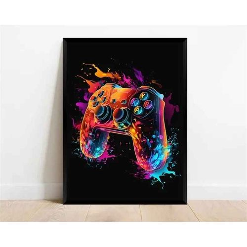 Affiche De Personnage De Jeu Vido Pop Non,Casque De Manette De Jeu,Football,Basket-Ball,Toile Imprime,Dcor Artistique Mural,Dcoration De Salle De Jeu - Type 30x40cm No Frame #I