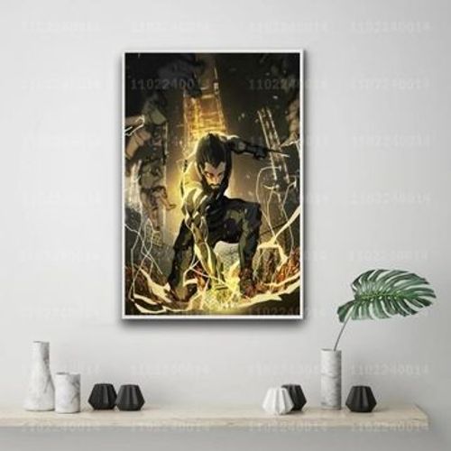 Affiche Du Jeu De La RVolution Humaine Deus Ex Sur Toile,Mpression Murale Poster Pour Salon Chambre  Coucher DCor Sans Cadre(30*40cm)