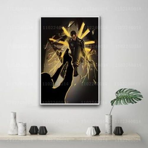 Affiche Du Jeu De La RVolution Humaine Deus Ex Sur Toile,Mpression Murale Poster Pour Salon Chambre  Coucher DCor Sans Cadre(30*40cm)