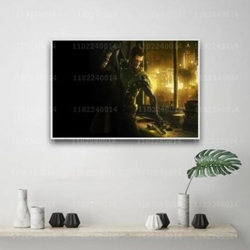 Affiche Du Jeu De La RVolution Humaine Deus Ex Sur Toile,Mpression Murale Poster Pour Salon Chambre  Coucher DCor Sans Cadre(40*50cm)