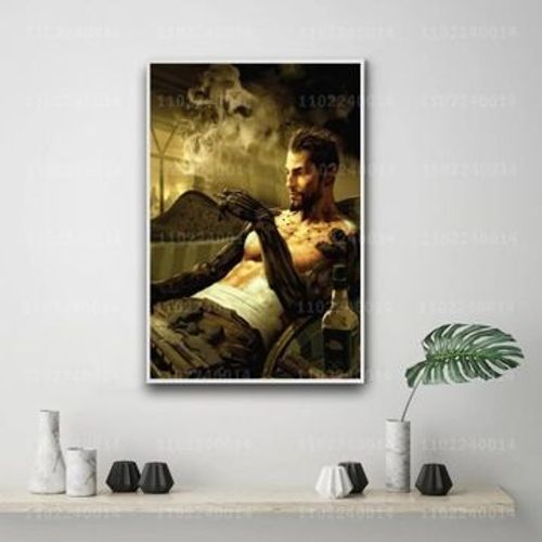 Affiche Du Jeu De La RVolution Humaine Deus Ex Sur Toile,Mpression Murale Poster Pour Salon Chambre  Coucher DCor Sans Cadre(40*50cm)
