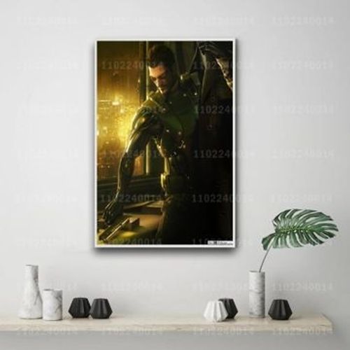 Affiche Du Jeu De La RVolution Humaine Deus Ex Sur Toile,Mpression Murale Poster Pour Salon Chambre  Coucher DCor Sans Cadre(80*120cm)
