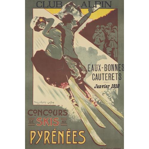 Affiche Eaux Bonnes Cauterets 1910