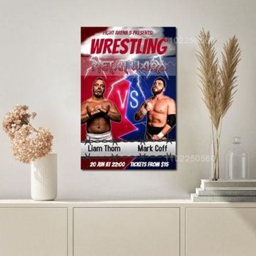 Affiche En Toile Affiche De Lutte Affiche DCorative,Mpression Murale Poster Pour Salon Chambre  Coucher DCor Sans Cadre(20*30cm)