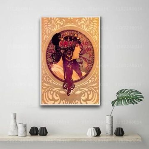 Affiche En Toile Affiche Mucha Affiches DCoratives,Mpression Murale Poster Pour Salon Chambre  Coucher DCor Sans Cadre(20*30cm)