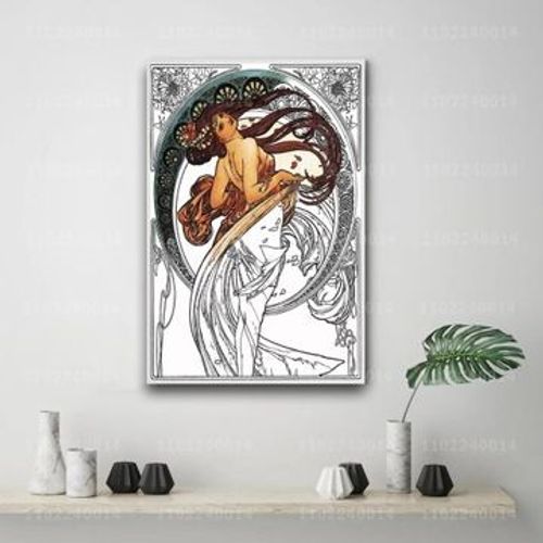 Affiche En Toile Affiche Mucha Affiches DCoratives,Mpression Murale Poster Pour Salon Chambre  Coucher DCor Sans Cadre(20*30cm)