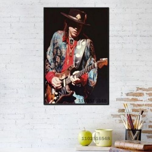 Affiche En Toile Double ProblMe Stevie Ray Vaughan,Mpression Murale Poster Pour Salon Chambre  Coucher DCor Sans Cadre(70*90cm)