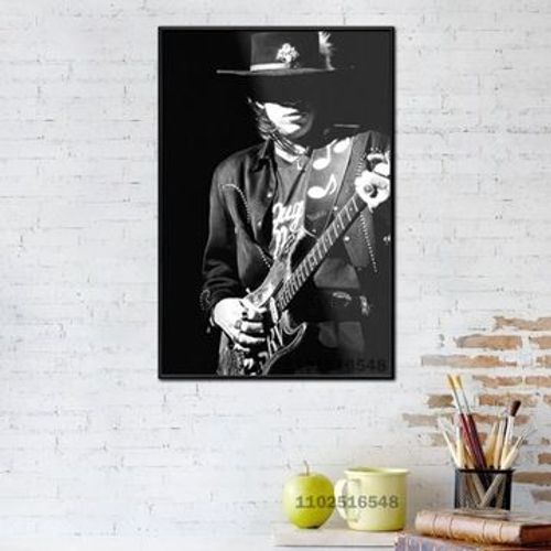 Affiche En Toile Double ProblMe Stevie Ray Vaughan,Mpression Murale Poster Pour Salon Chambre  Coucher DCor Sans Cadre(90*130cm)