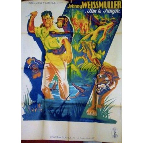 Affiche Originale 120x160 Du Film Jim La Jungle