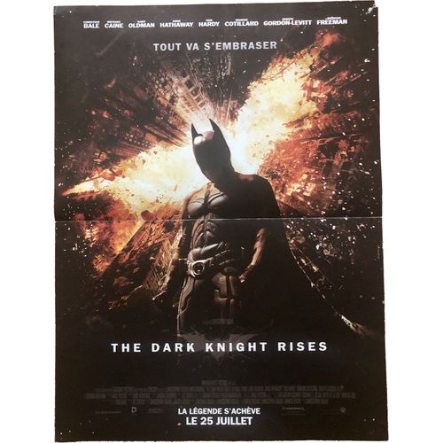 Affiche Originale De Cinma - The Dark Knight Rises - 40x54 Cm Petit Format - Plie Et Envoye Dans Un Tube - Batman, Christopher Nolan, Christian Bale, Tom Hardy - Anne 2012 - Uniqposters