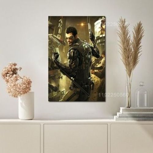 Affiche Pla De Jeu De La RVolution Humaine Deus Ex Sur Toile,Mpression Murale Poster Pour Salon Chambre  Coucher DCor Sans Cadre(40*50cm)